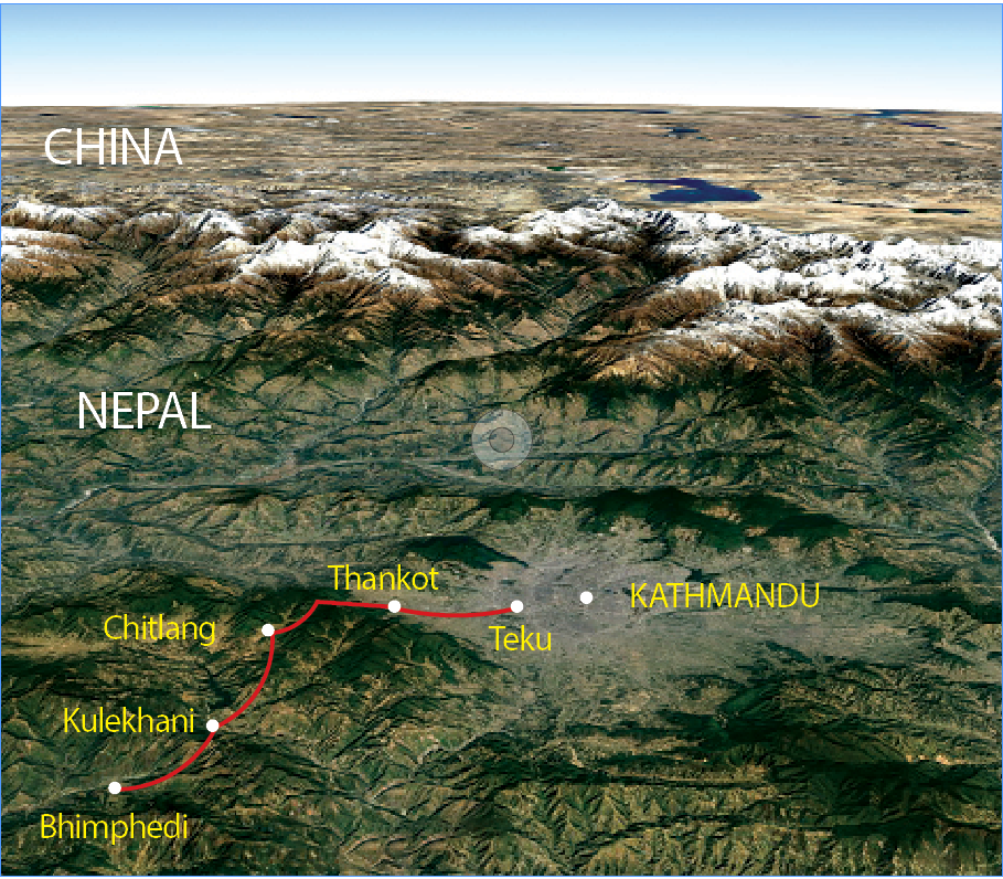 Route of the ropeway