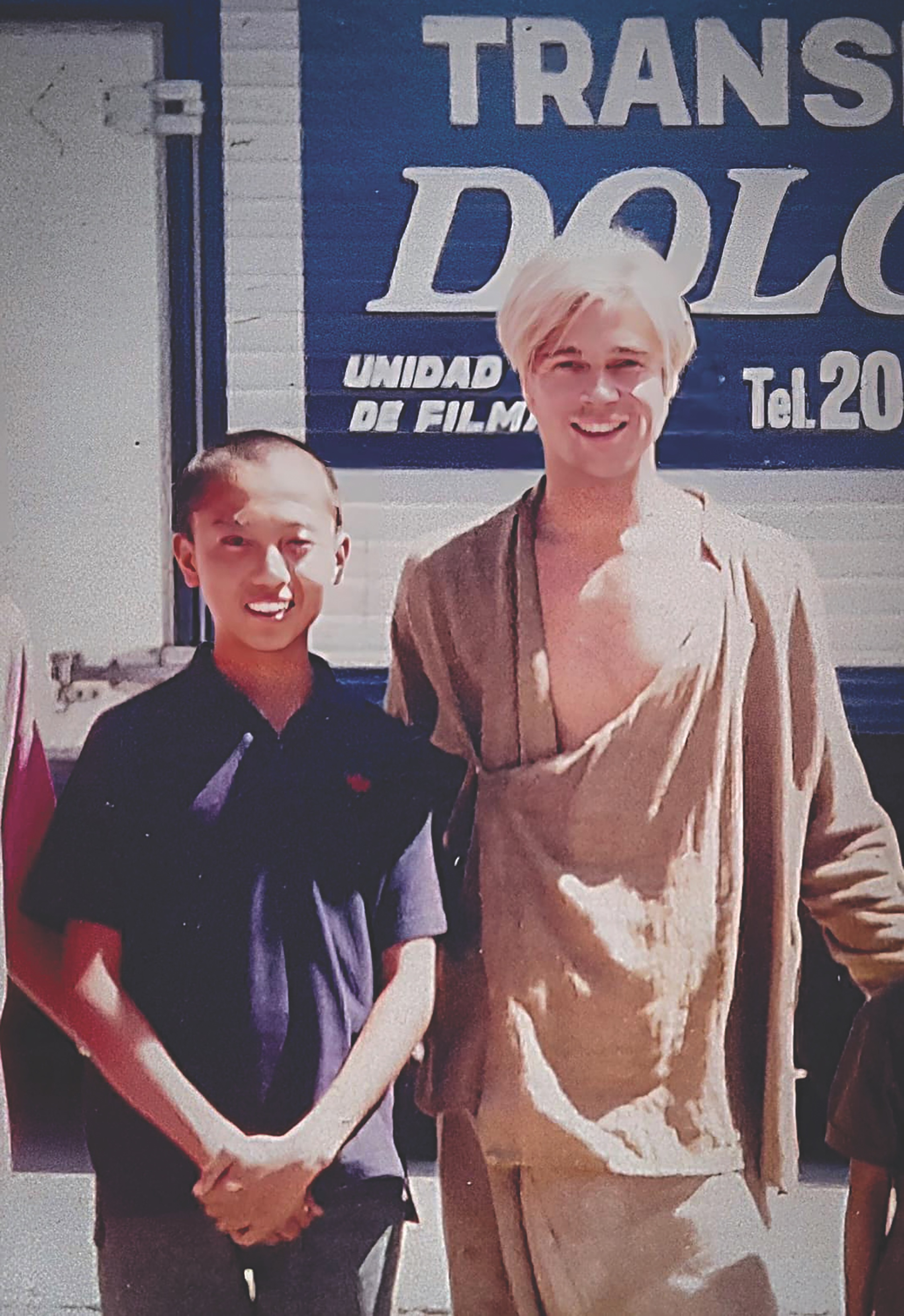 Jamyang Jamtsho Wangchuk with Brad Pitt