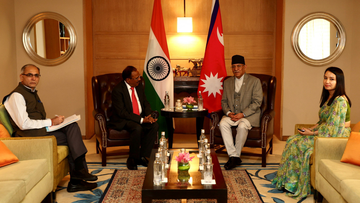 Prachanda and Ganga Dahal in Delhi
