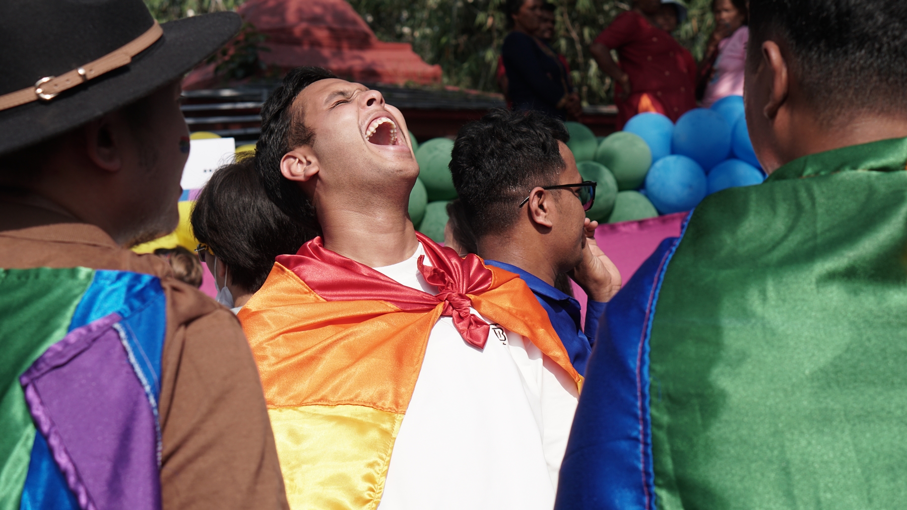 A mother celebrates Pride