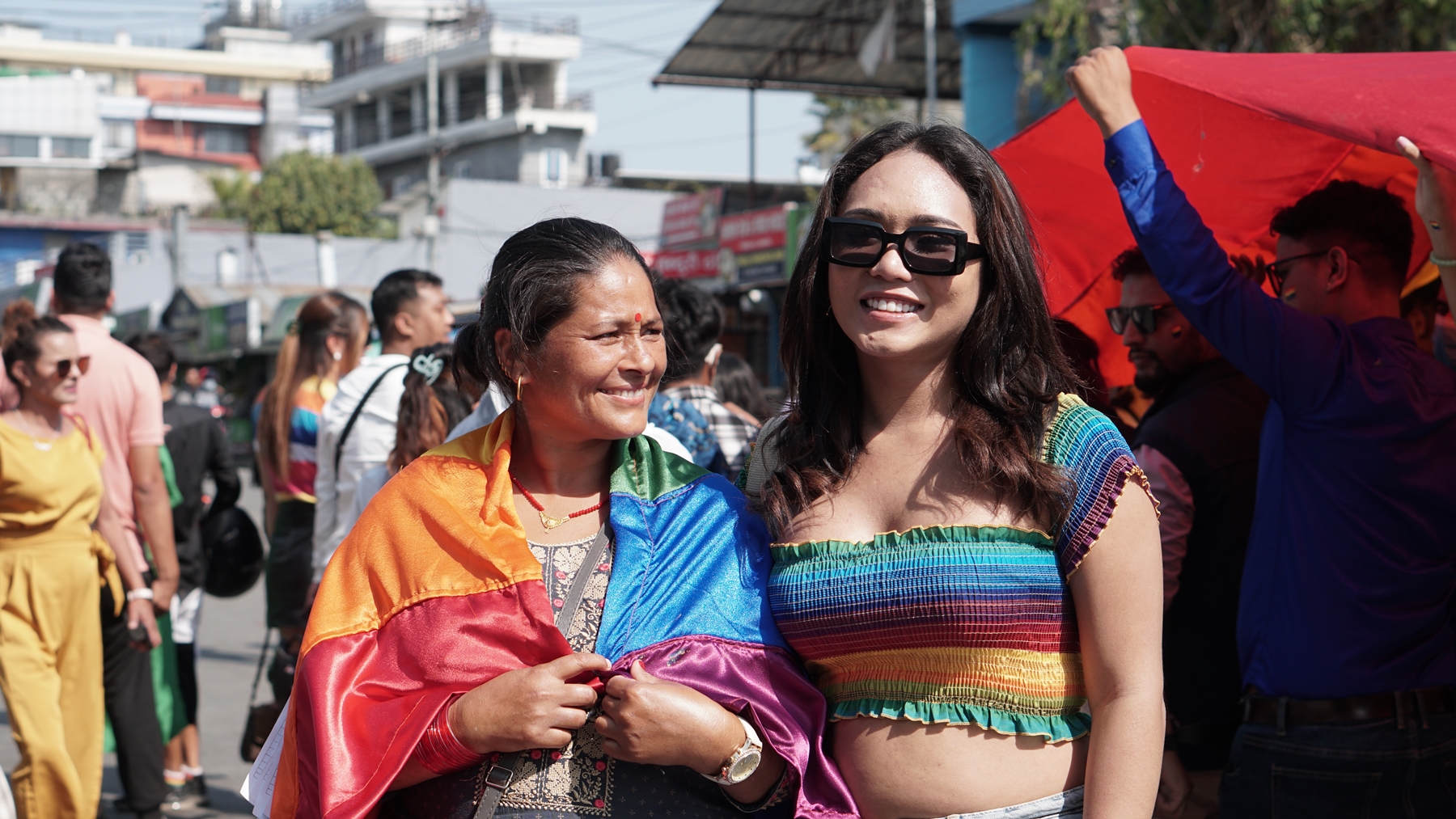 A mother celebrates Pride