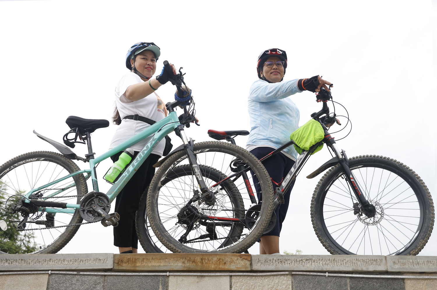 Women cycling