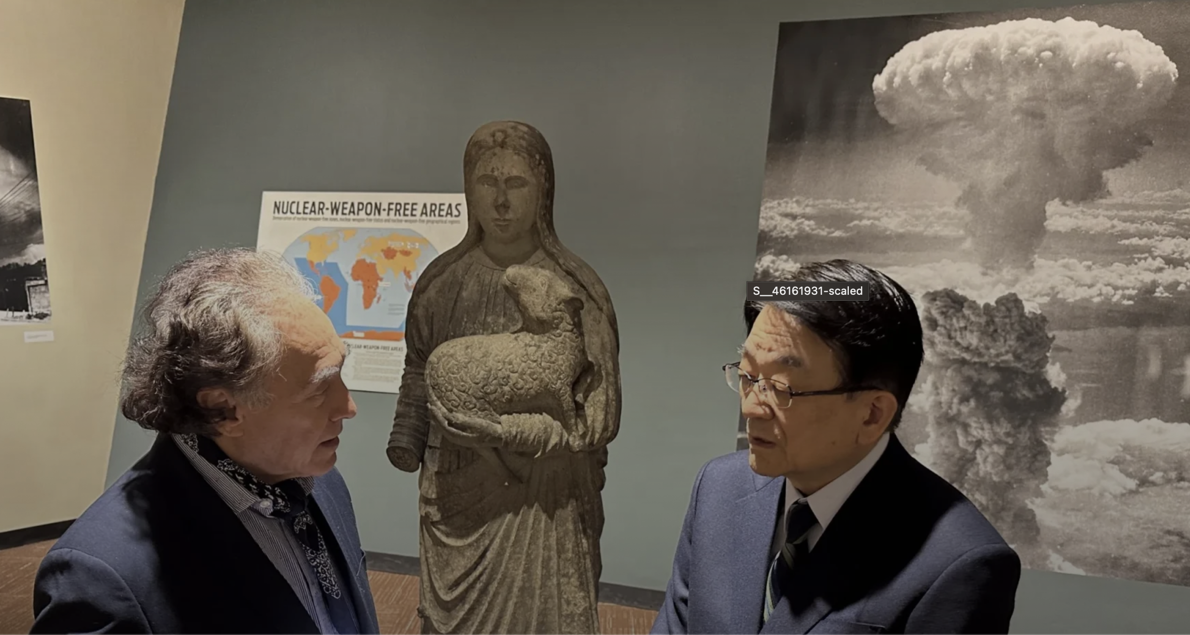 Victor Gaetan interviewing Hirotsugu Terasaki of Soka Gakkai International (SGI) at the United Nations Headquarters recently.