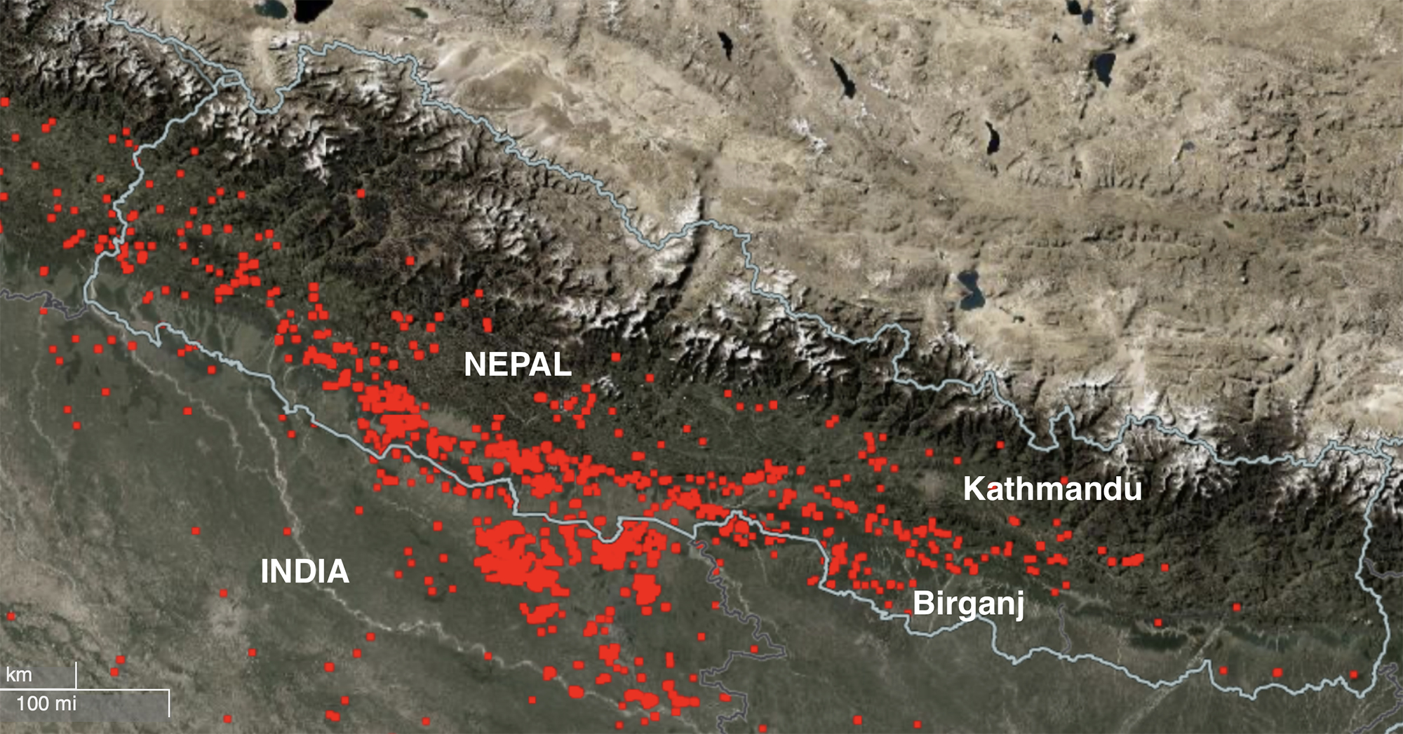 Wildfires in Nepal