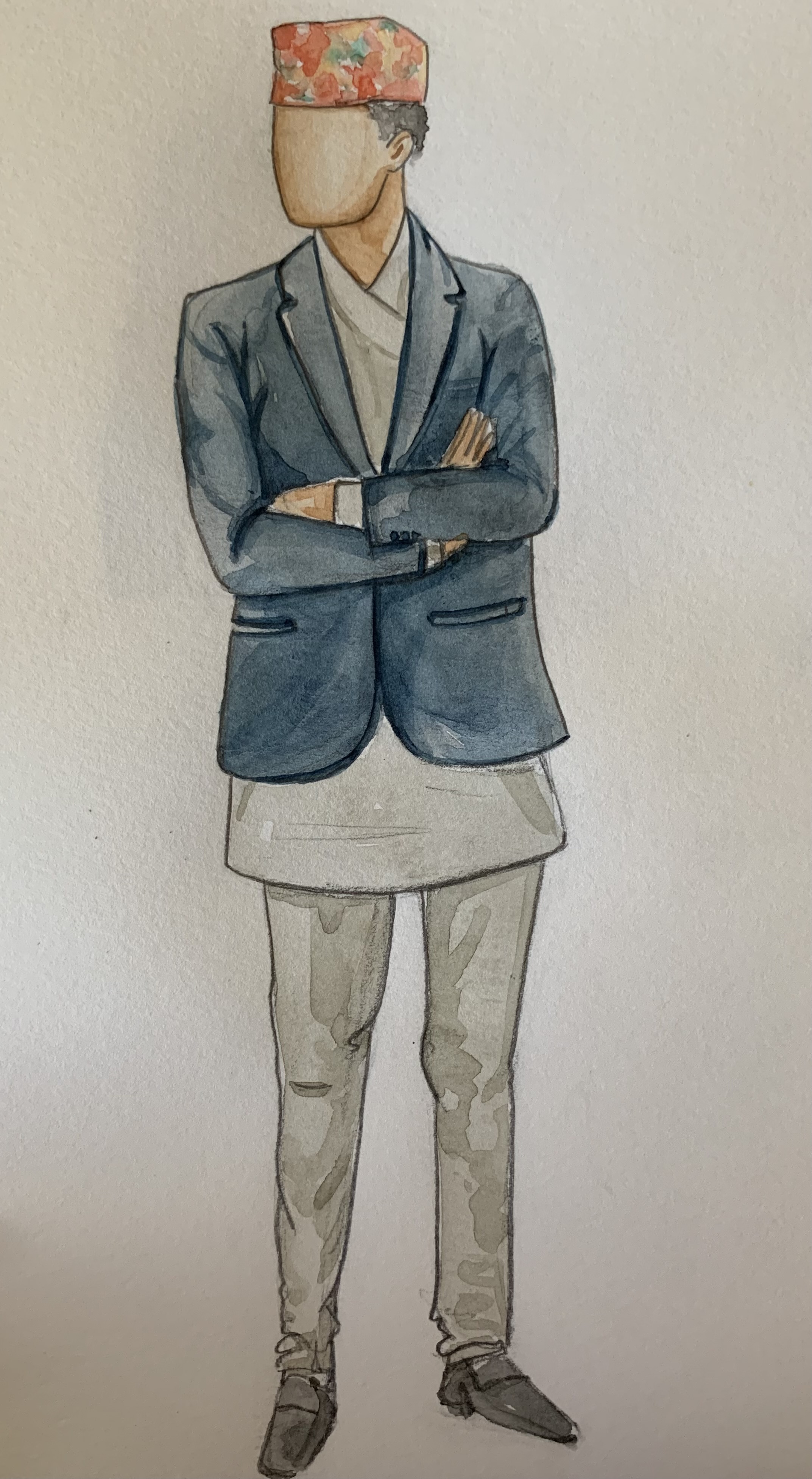 Daura Suruwal Illustration