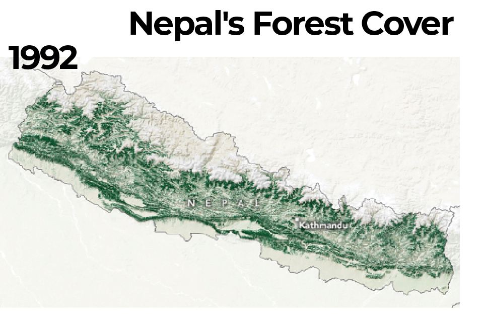 Nepal's Forest Cover in 1992