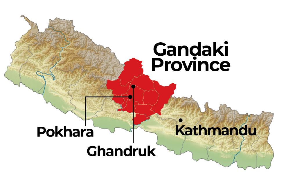 Gandaki province map