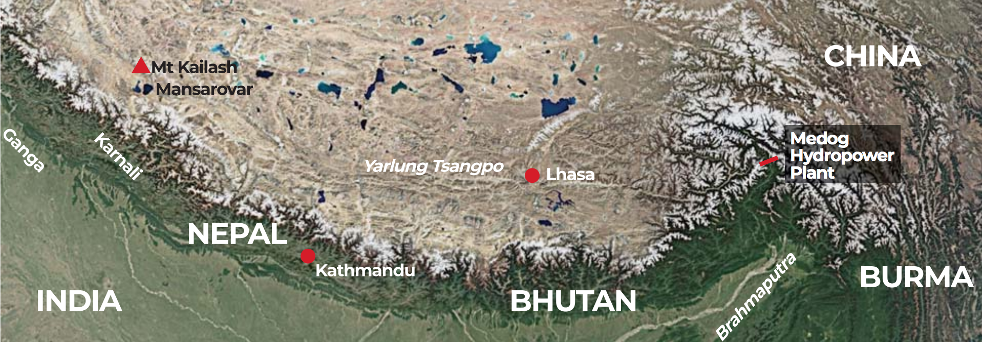 Himalayan rivers map