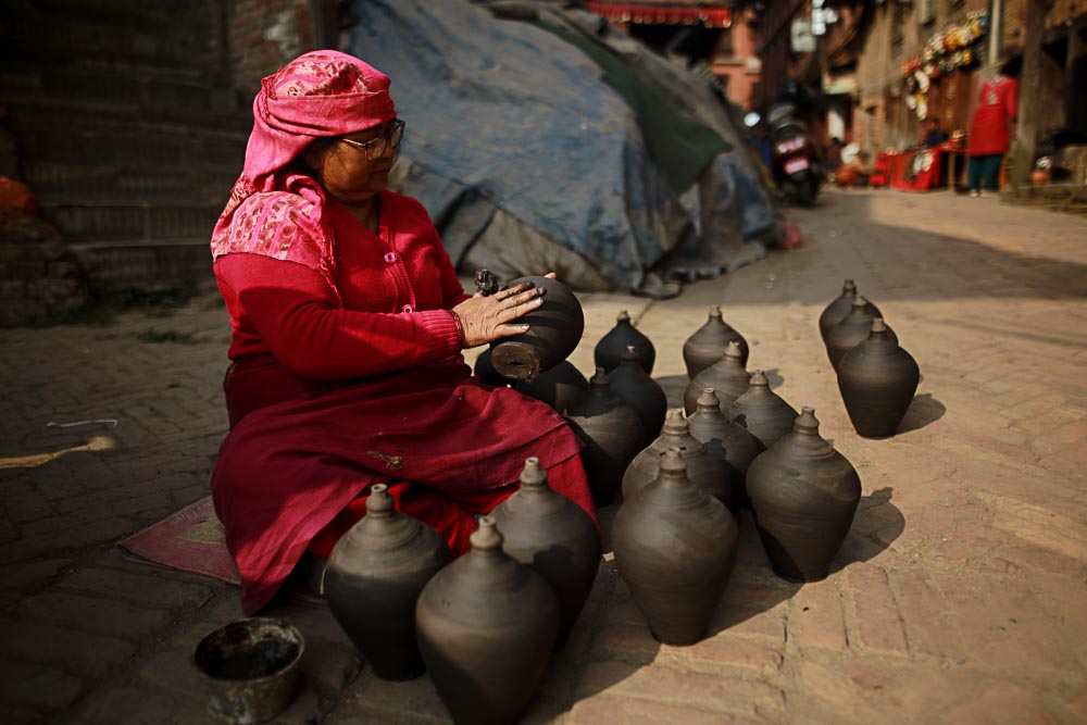 Happy to just potter around in Bhaktapur NT