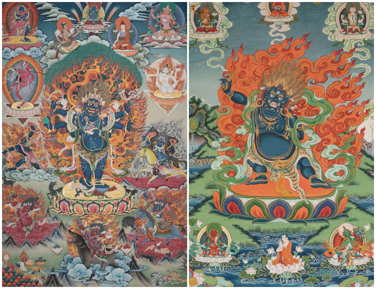Artwork at the Traditional Art Exhibition at Patan Museum.