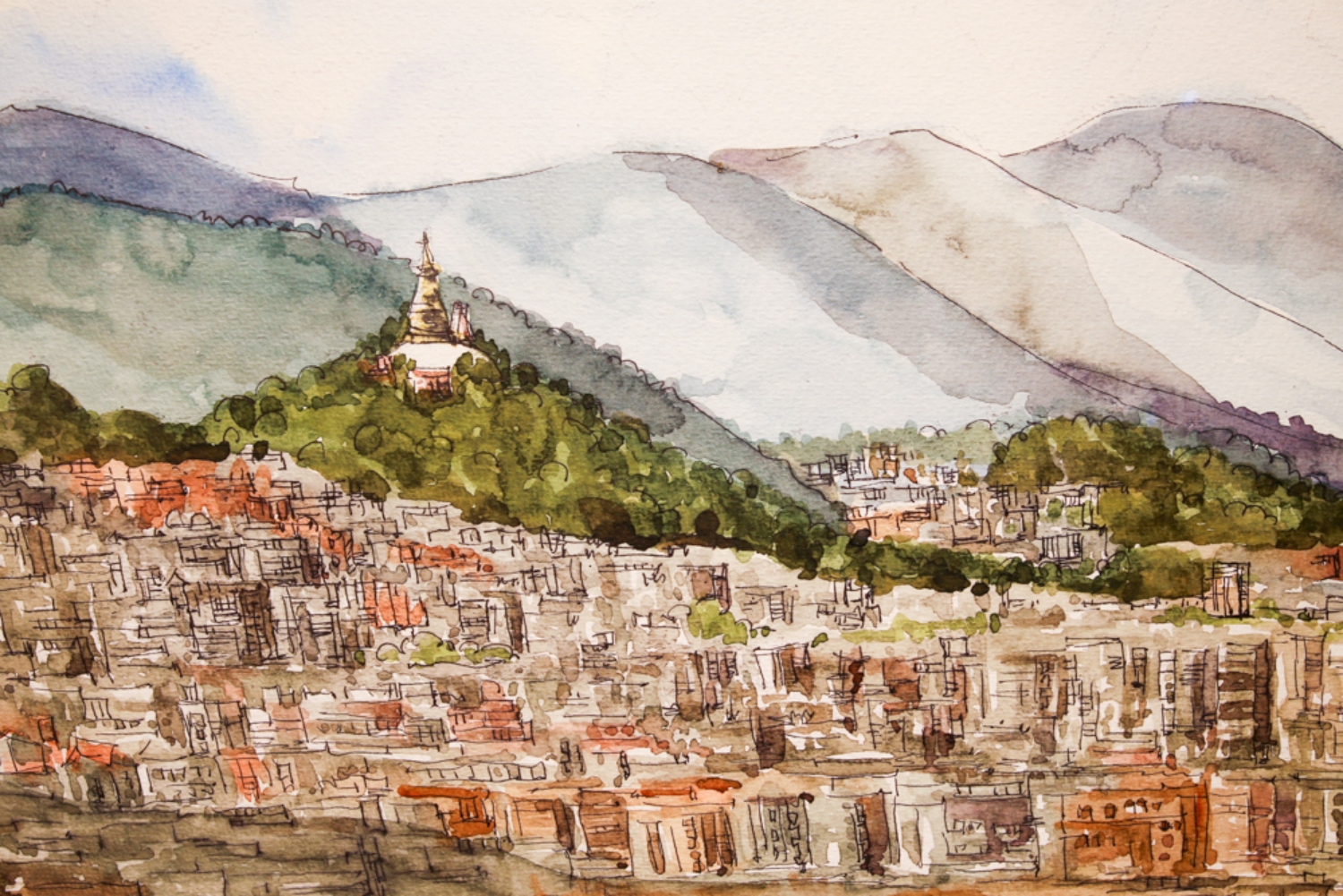 Façades and Flowers from Nepal and Italy NT