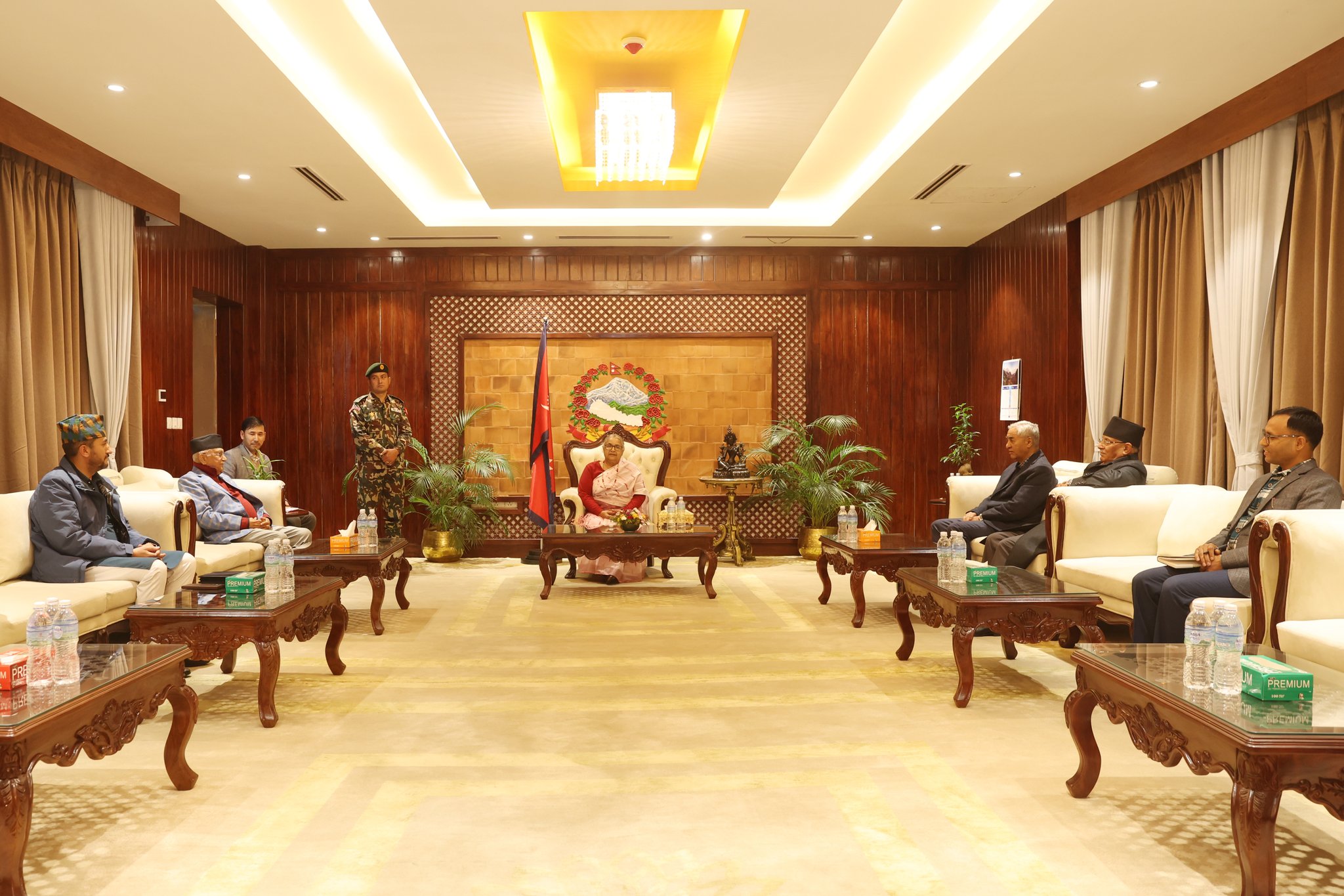 Sushila Karki with political leaders