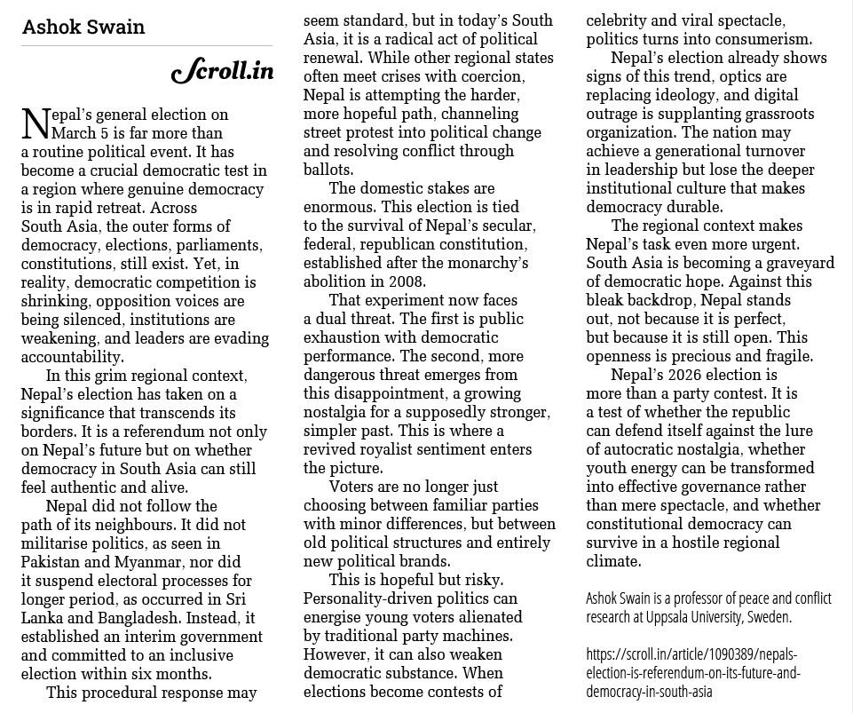 international coverage of Nepal elections