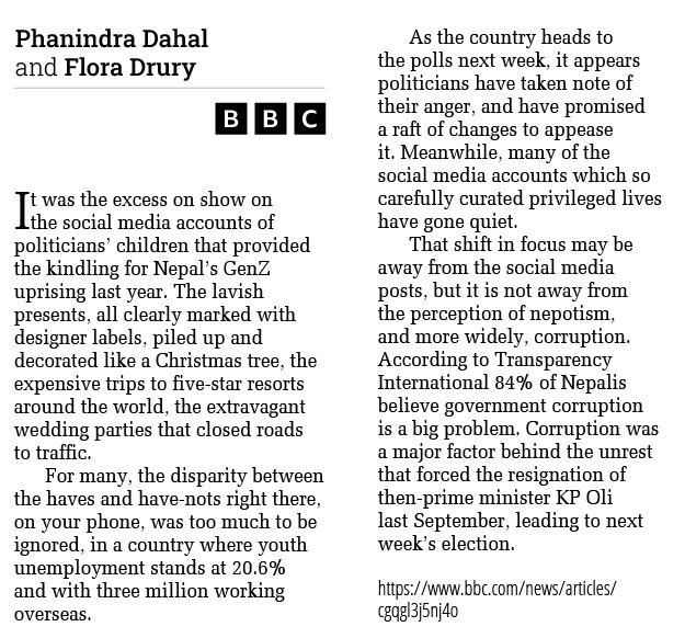 international coverage of Nepal elections
