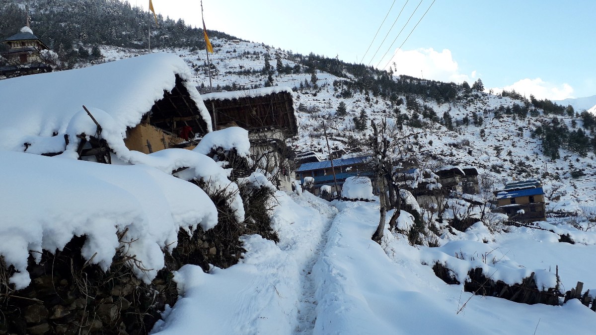 Snowfall in Jajarkot