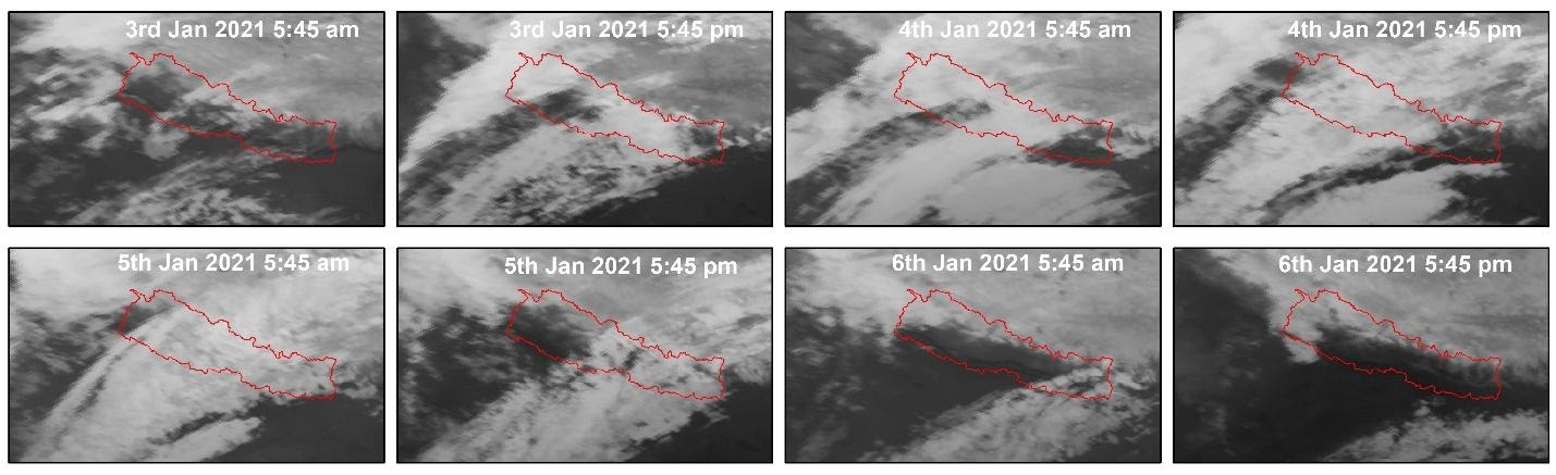 Satellite images of weather