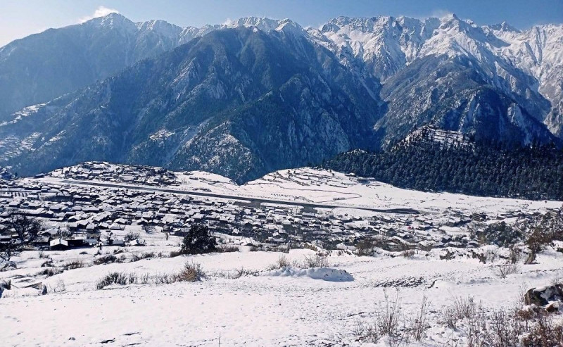 Simikot snowfall