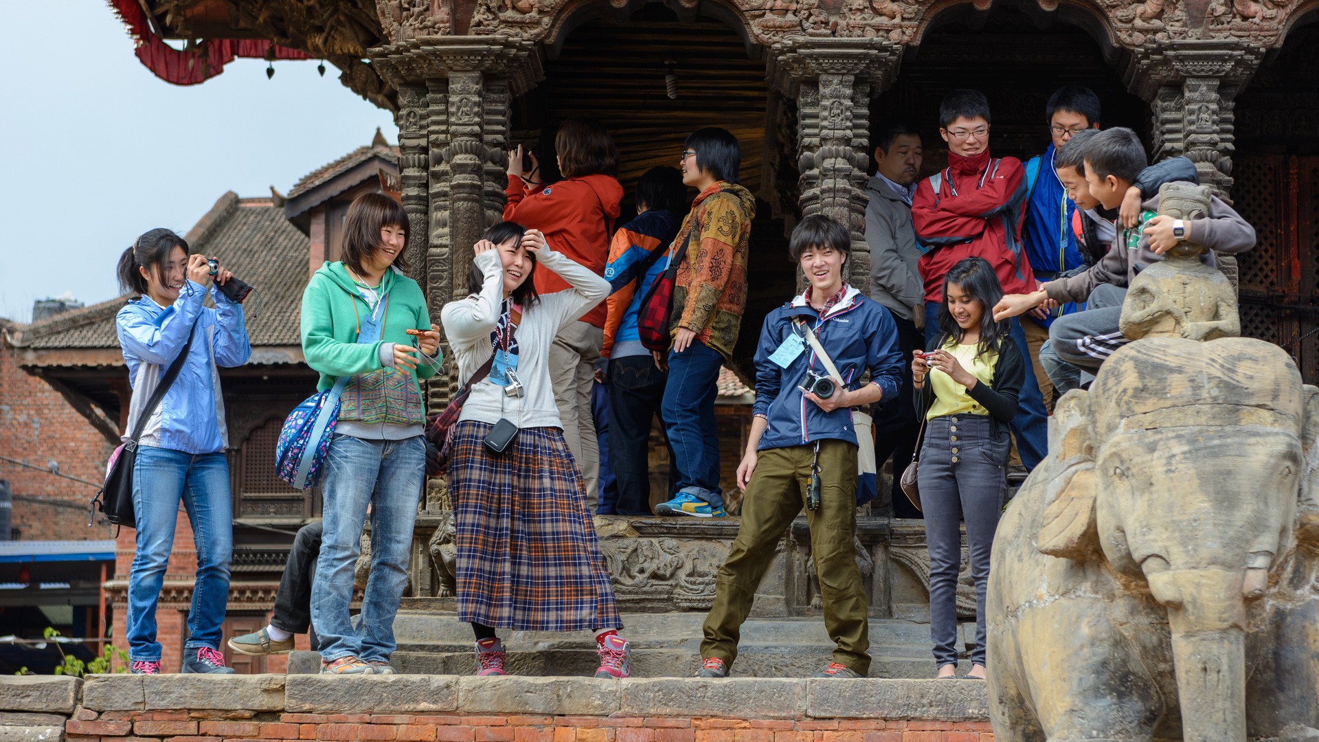 Tourists in Kathmandu