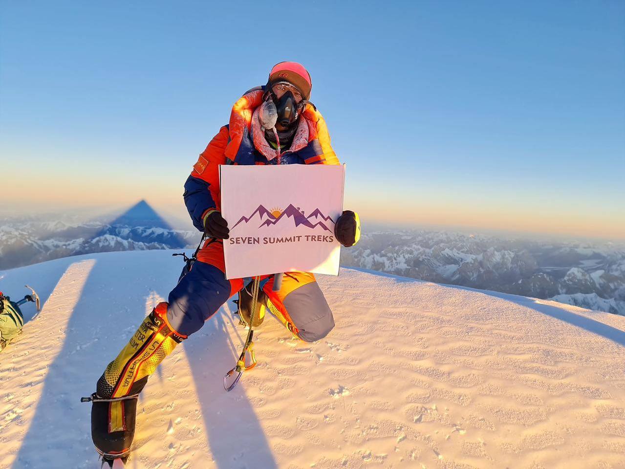 Nepali mountaineer at the K2 summit