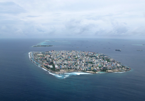 WATER WORLD: The island of Male is a densely packed conglomerate of buildings that is the capital of an archipelago of nearly 2,000 islands spread over 90,000 sq km.