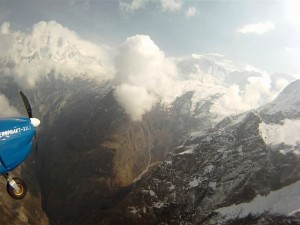 The Seti River shortly after the avalanche dam was breached.