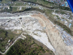The flood as it raced past the Pokhara-Baglung Highway near Hyangja.