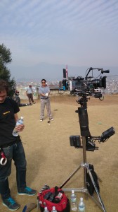Vijay Lama on location at the Army Golf Course 