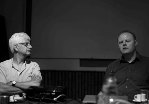 Jan Møller Hansen (right) with Kunda Dixit. Photo: Milan Poudel