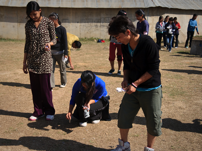  Before any of the activities began, the students were tasked to clear the grounds of litter. This is a reflection of Initiative Outdoor’s adherence to a ‘leave no trace’ policy, in that nature and the environment should be preserved while being enjoyed. 