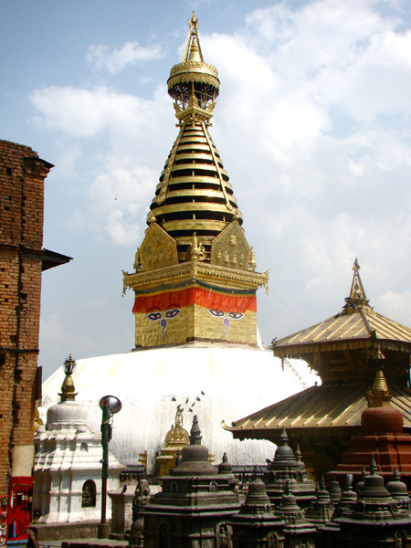 Swayambhu renovation 2010, Kathmandu, Nepal Swayambhu after the renovation was completed