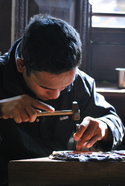 Swayambhu renovation 2010, Kathmandu, Nepal Over 100 artisans and other individuals participated in the renovation.