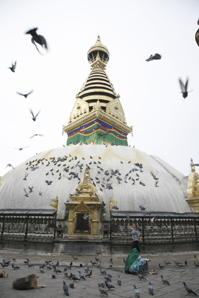 Devotees will visit the stupa on Thursday to mark the birth anniversary of the Buddha. 