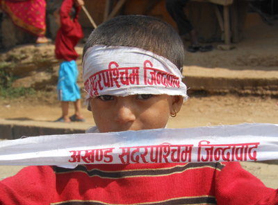 A young school boy in Dadheldura. PICS: SUNIL POKHAREL