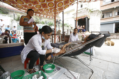 Blood donation in Kathmandu
