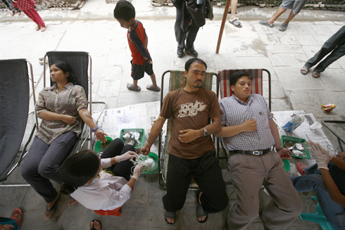 Blood donation in Kathmandu 
