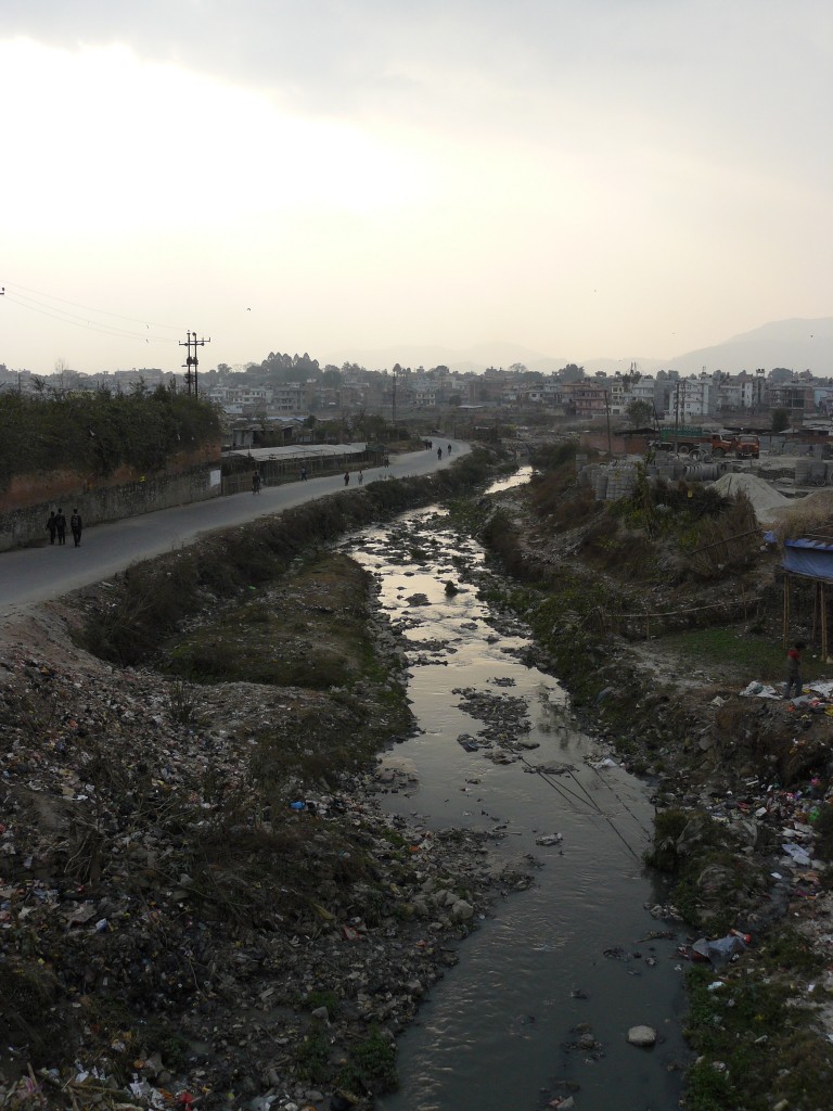 polluted river