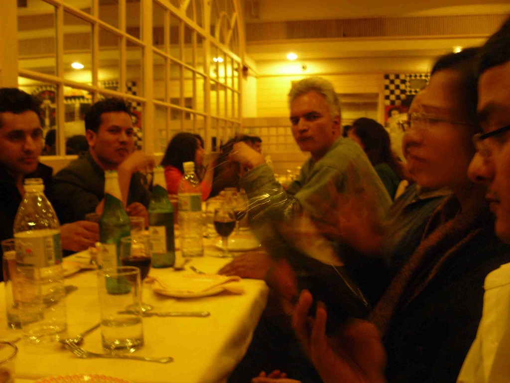 The Nepali contingent gets down to business