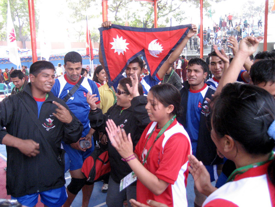 Celebrations after the victory. PHOTO: SURESH NEUPANE