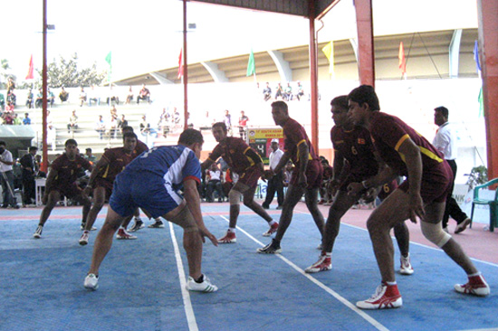 Nepali players won against Sri Lanka in kabbadi in the South Asian Games. PHOTO SURESH NEUPANE