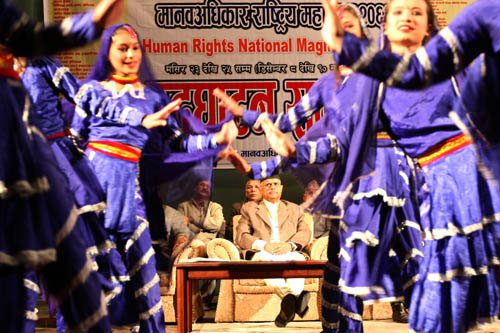 President Ram Baran Yadav inaugurated a human rights conference in Kathmandu on Tuesday. PHOTO: KIRAN PANDAY