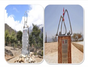 Stones of Everest in Israel Monuments in Nepal and Israel.