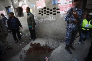 bomb blast scene