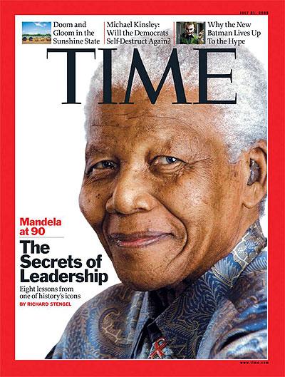 The former South African president was the cover of Times magazine in July 2008. 