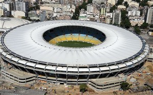 The Maracana Stadium in Brazil which is believed to have held 200,00 fans at the World Cup final in the 1950s.