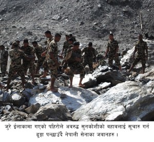 Army creating outlet for Sun Koshi river 