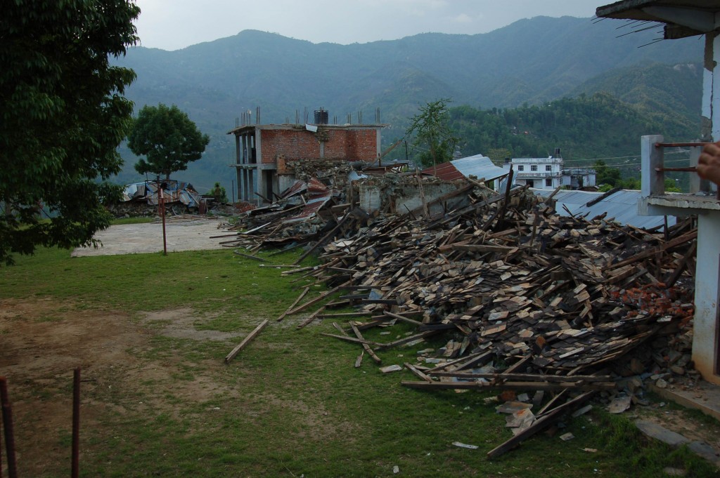 What remains of the Jaubari School in Gorkha. 