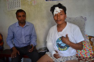 Arun Moktan in his residence in Kapan on Sunday. Photo by Om Astha Rai