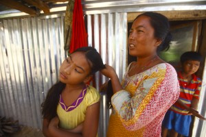 Kamala Mijar, 30 spent Rs 80,000 building a temporary shelter.