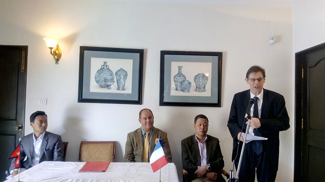 French Ambassador Yves Carmona announced the participation of Nepali restaurants in Gout de France in Residence de France on Wednesday. Pic: Smriti Basnet