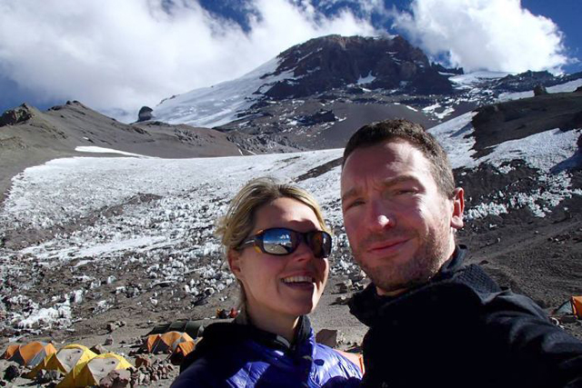 Maria Styrdom with her husband Robert Gropel. Stardom died on Sunday high on Mt Everest of altitude sickness. Photo: AAP/Monash University